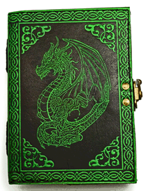 Green Dragon Leather Embossed Journal